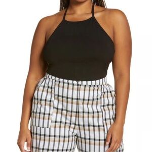 NEW Nordstrom BP Black Halter Top Size 3X Layering Minimalist‎ Basic 2021 Tank